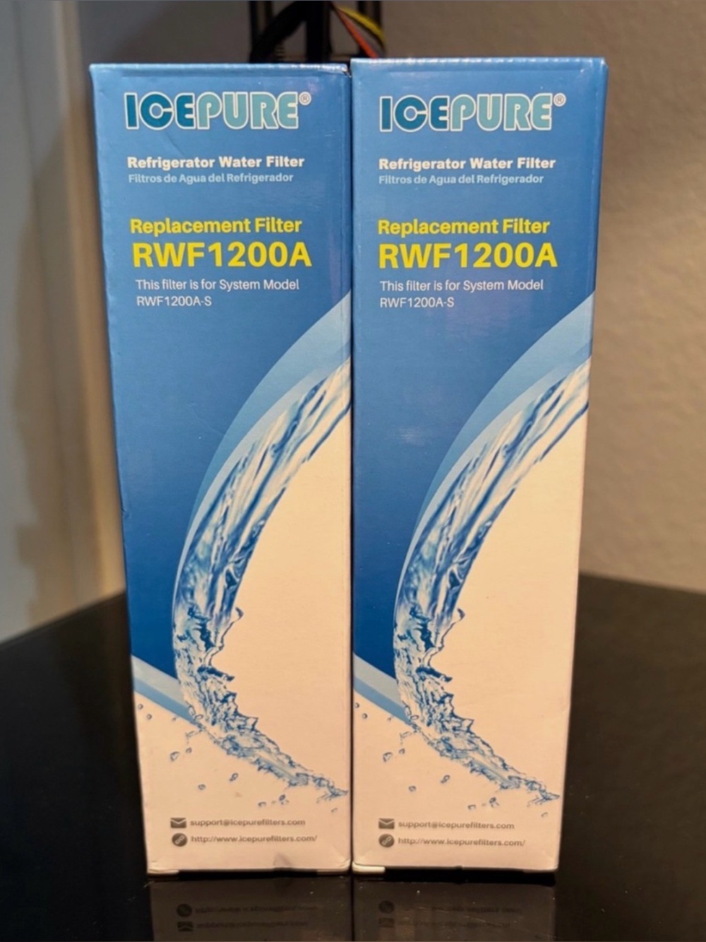 ICEPURE RWF1200A Refrigerator Water Filter Replacement (2 Pack) Compatible RWF12